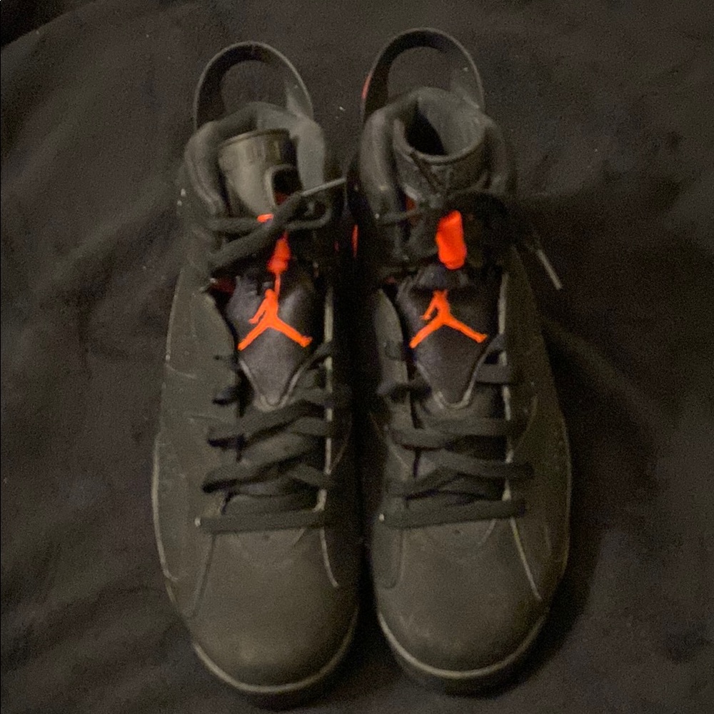 Air Jordan 6 Retro Infrared Black and Red Sneakers